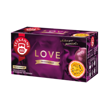 Teekanne Früchtegarten LOVE Passionfruit, Teebeutel im Kuvert, 45g